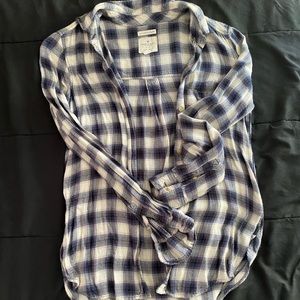 Navy American Eagle Flannel